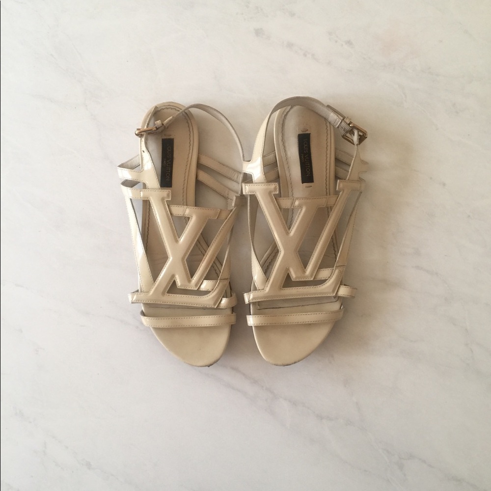 Authentic Louis Vuitton Patent Leather Sandals